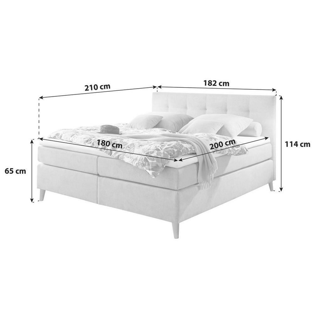 Postel boxspring pískové barvy Missouri 1 180x200cm