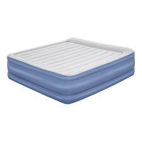 Luftbett Robert 203x193x56 cm bis 300kg, inkl. Pumpe - Dunkelblau/Grau, KONVENTIONELL, Kunststoff/Metall (203/193/56cm) - Bestway