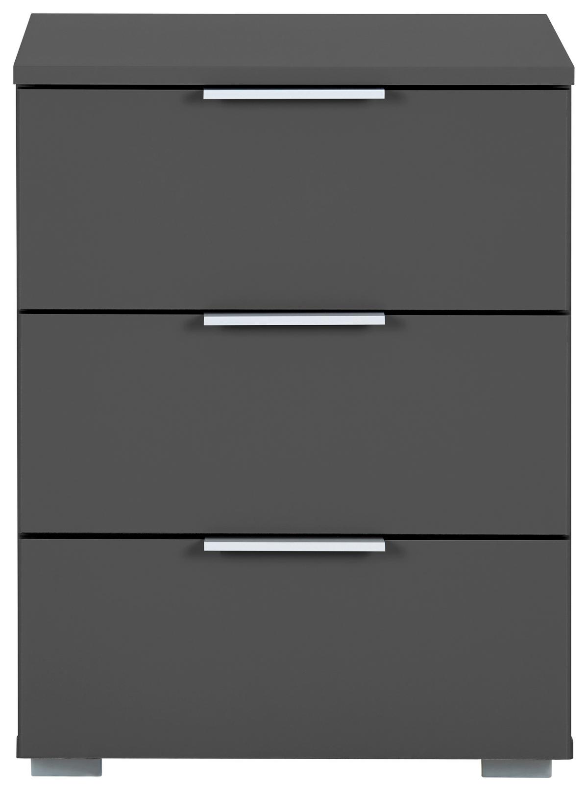 Nachtkästchen Alabama, Grau B: 40 Cm - Alufarben/Grau, MODERN, Holzwerkstoff (40/61/42cm) - Rauch Möbel