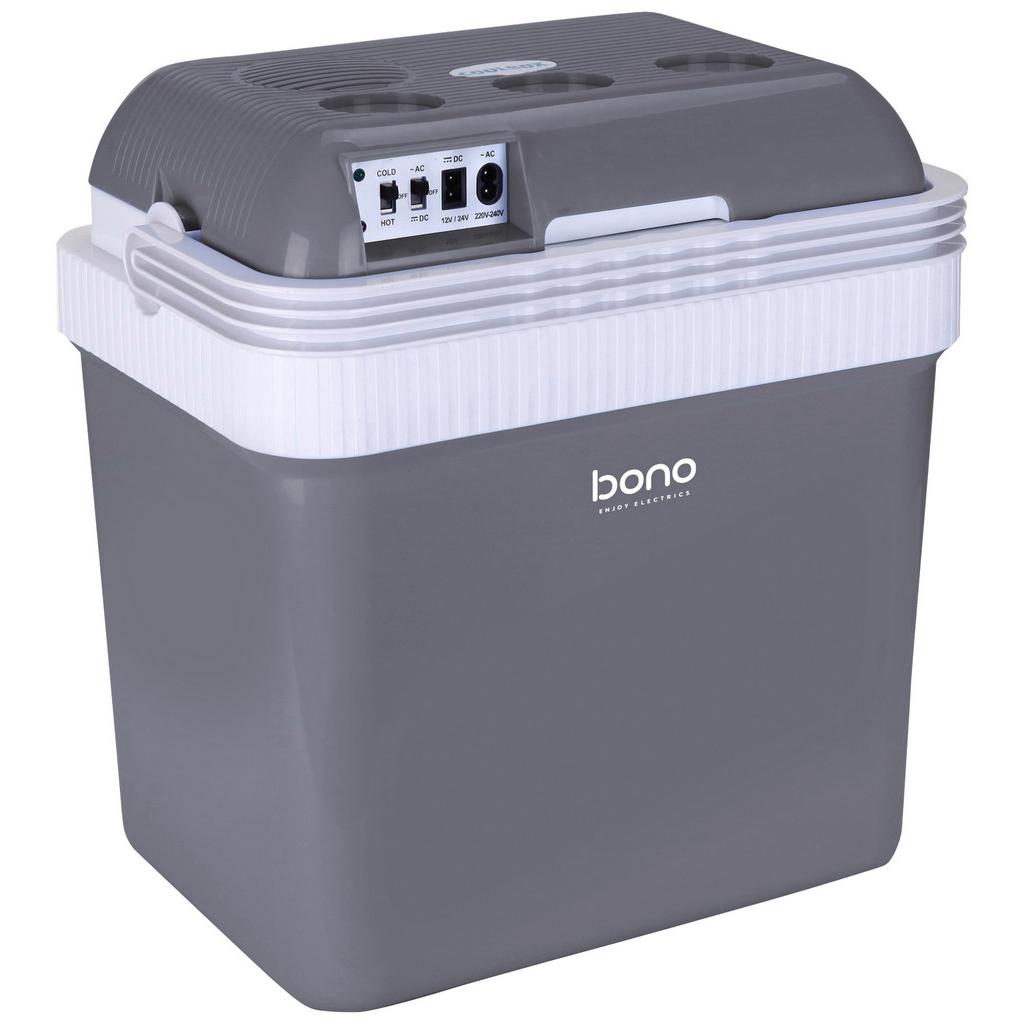 Kühlbox 24 Liter Sofia mit Tragegriff Grau/Weiß