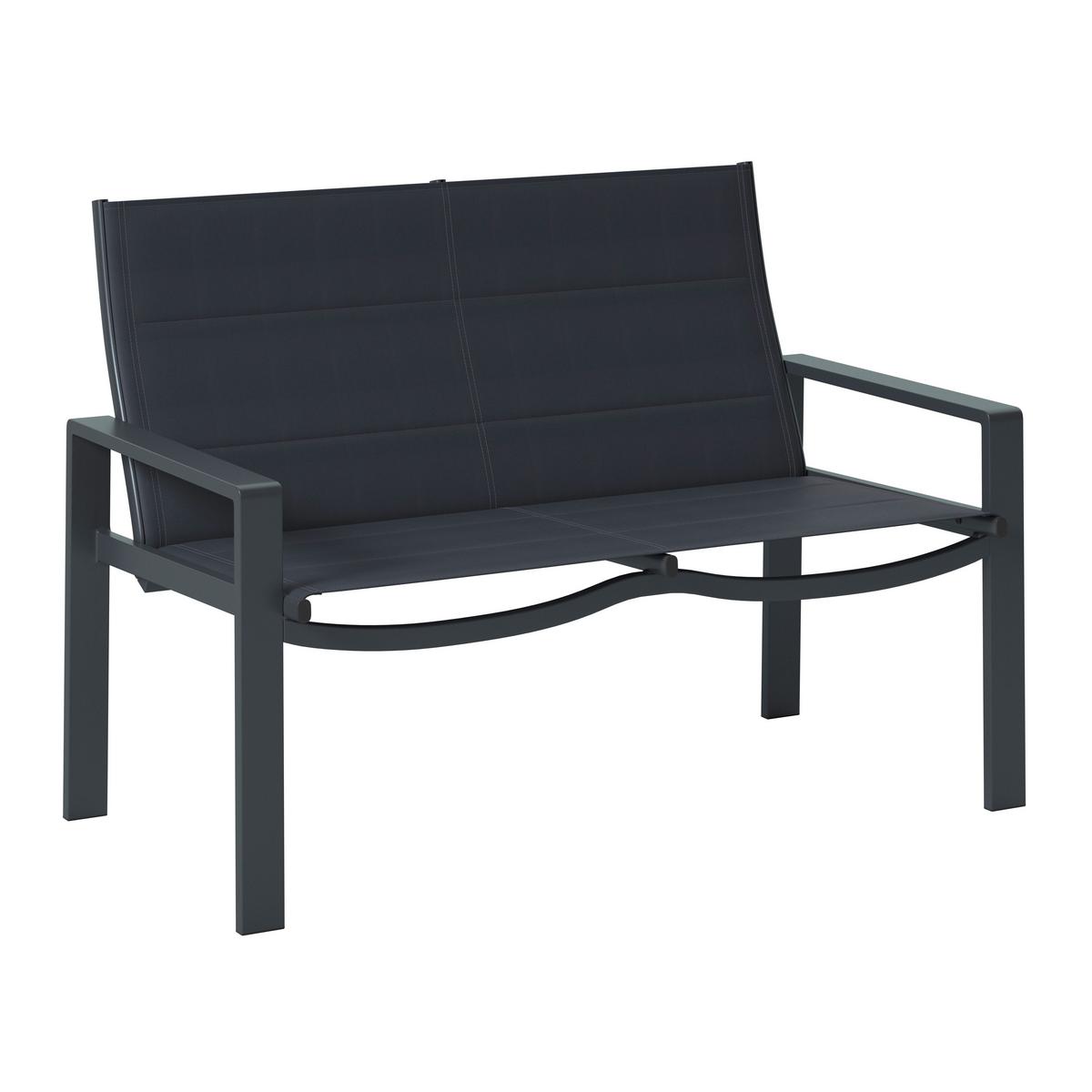 Loungegarnitur Palma - Dunkelgrau, MODERN, Textil/Metall - Luca Bessoni