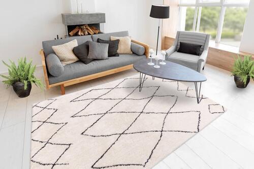 Hochflor Teppich Creme/Beige Orlando 120x170 cm - Beige/Creme, Design, Textil (120/170cm) - Kayoom