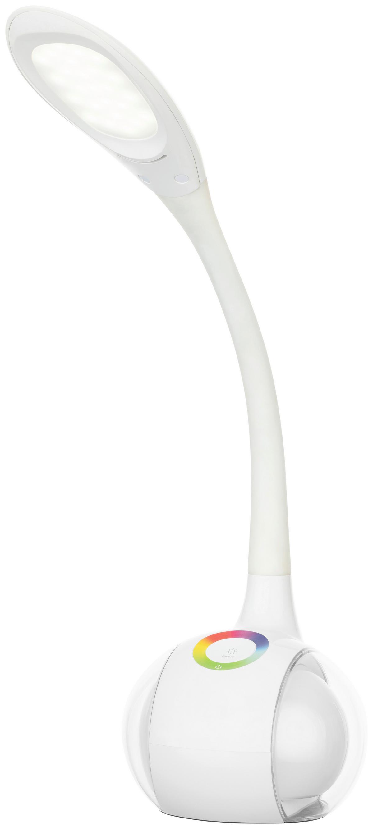 LAMPA NA PÍSACÍ STÔL NIHAT - biela, Modern, kov/plast (12,5/12,5/34cm) - Mömax