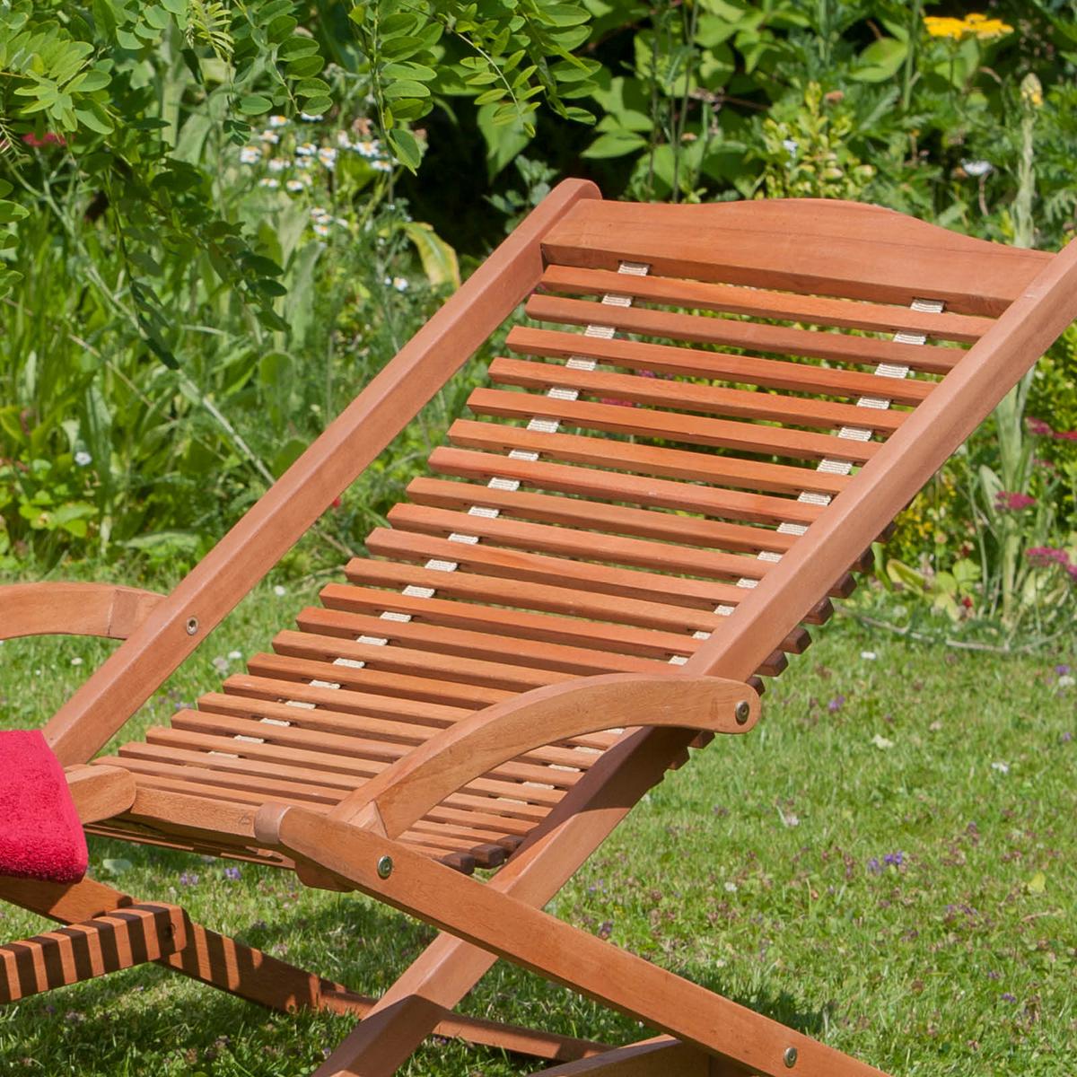 Bäderliege Copa Echtholz Klappbar - Braun, KONVENTIONELL, Holz (69/69/158cm) - Gardenson