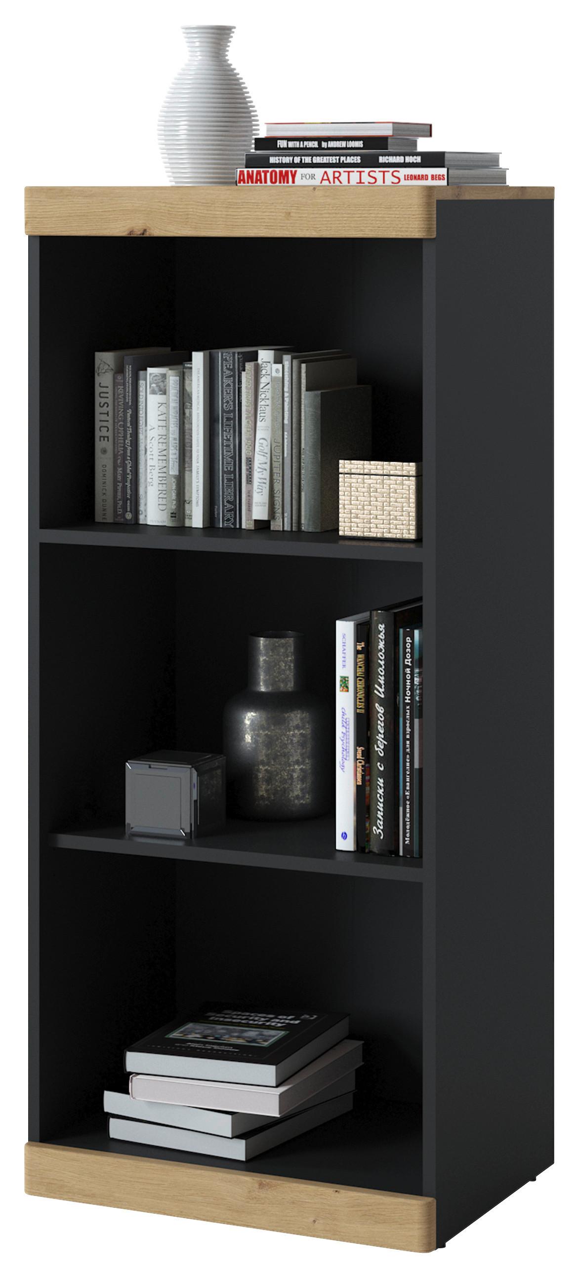 Regal Turino B: 54 Cm - Anthrazit/Eiche Artisan, Trend, Holzwerkstoff (54/122,8/39,9cm)