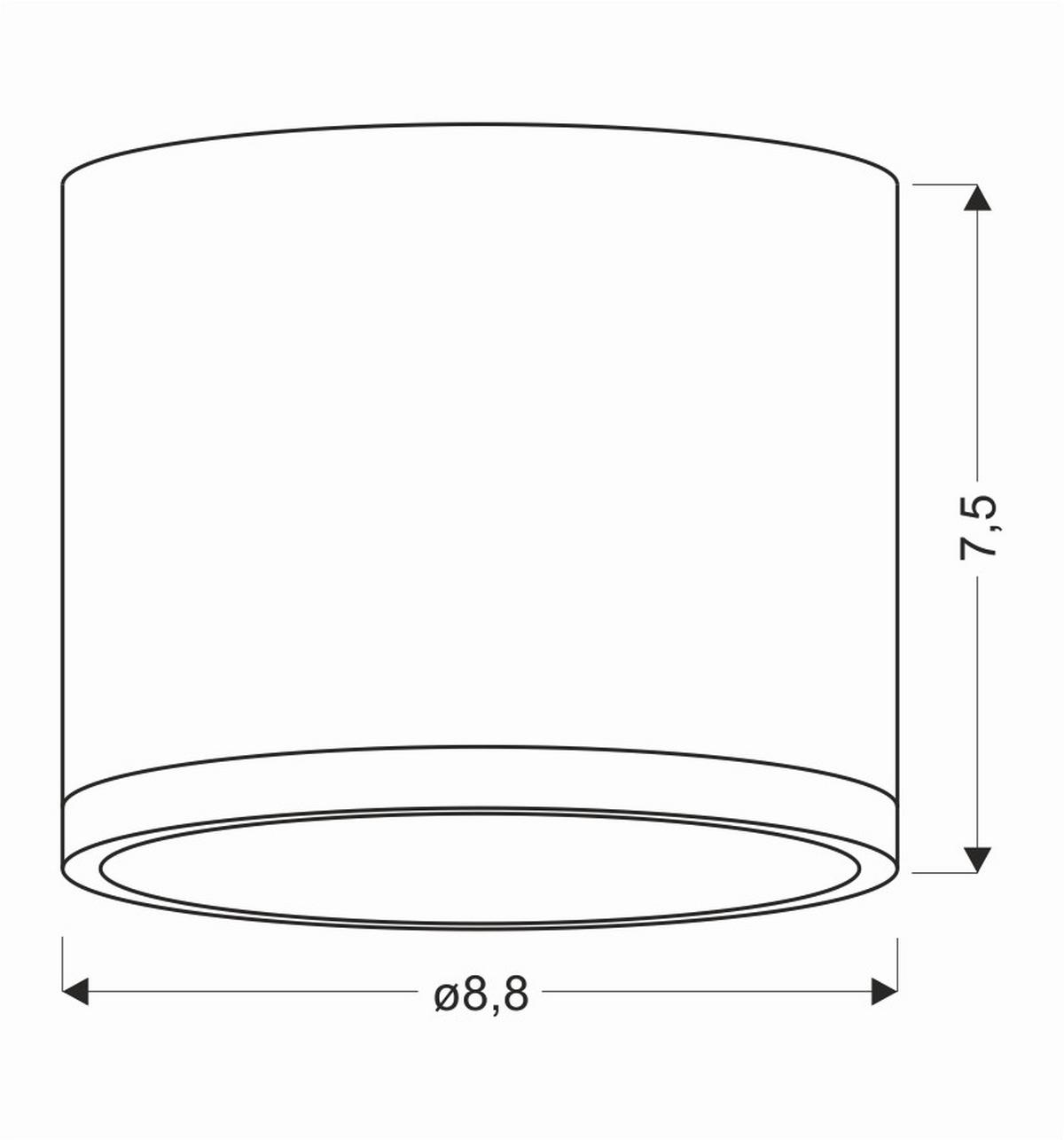 LED-Deckenleuchte 2275949 - Basics, Metall (8.8/8.8/7.5cm)