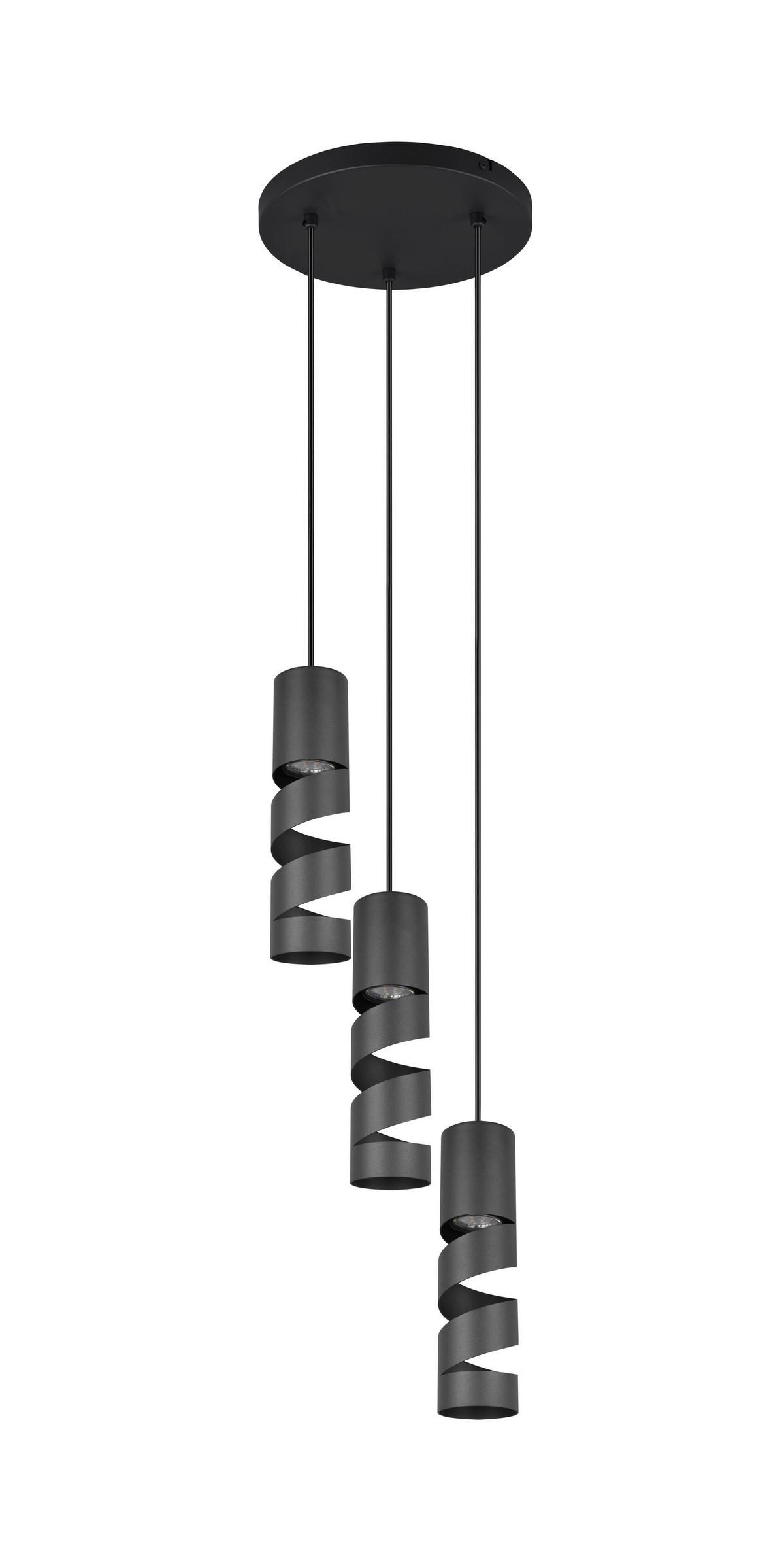 Hängeleuchte 364030332 Stream - Schwarz, Design, Metall (28/150cm) - Trio Leuchten
