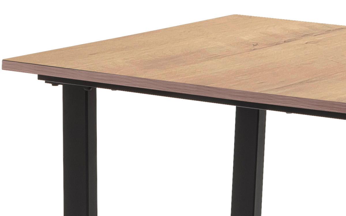 Esstisch La Serena 120x70 Cm Eiche Dekor/schwarz - Wildeiche/Schwarz, MODERN, Holzwerkstoff/Metall (120/95/70cm) - MID.YOU