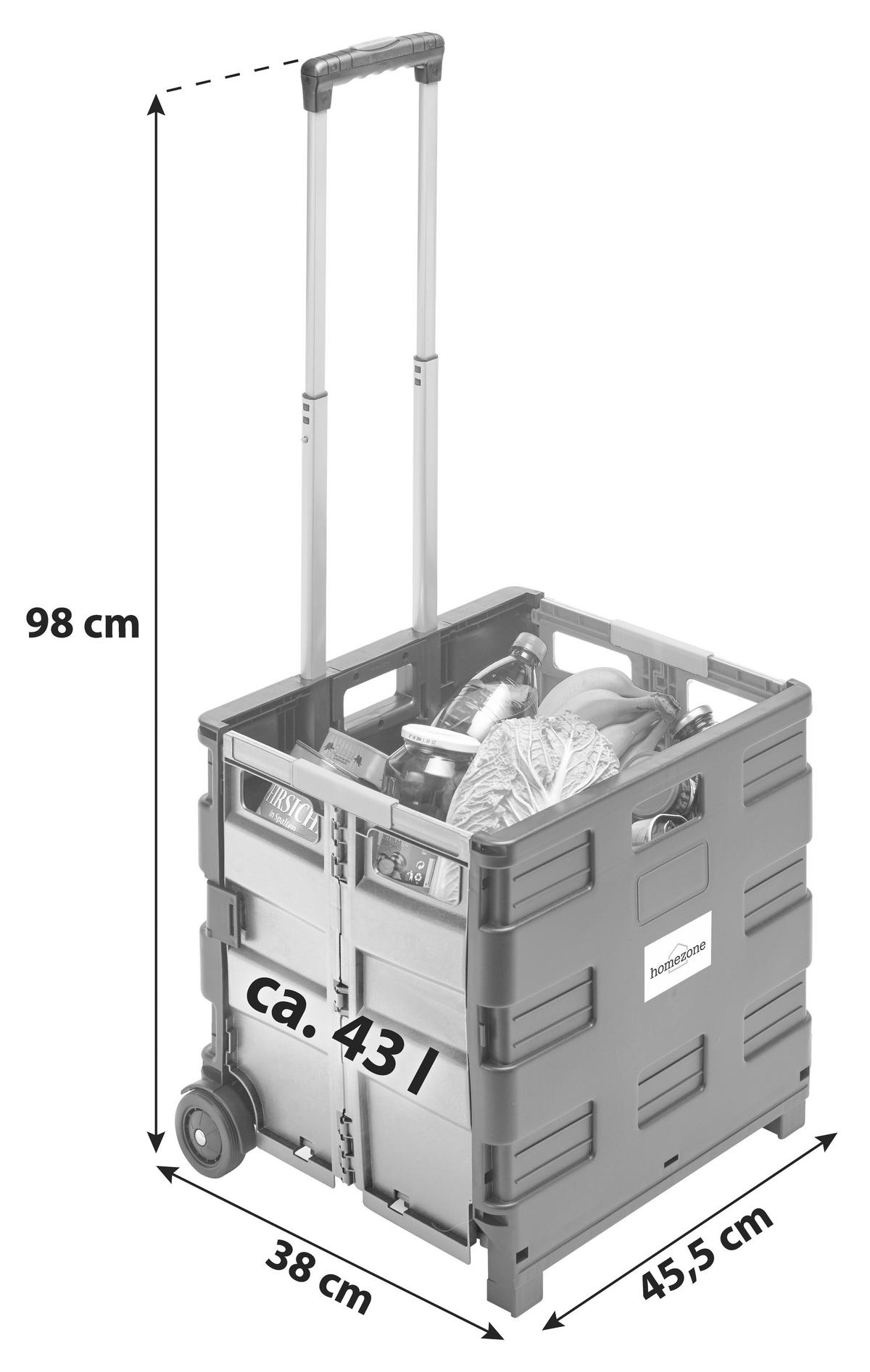 Klappbox aus Kunststoff mit Henkel, ca. 24 Liter, bis 15 kg