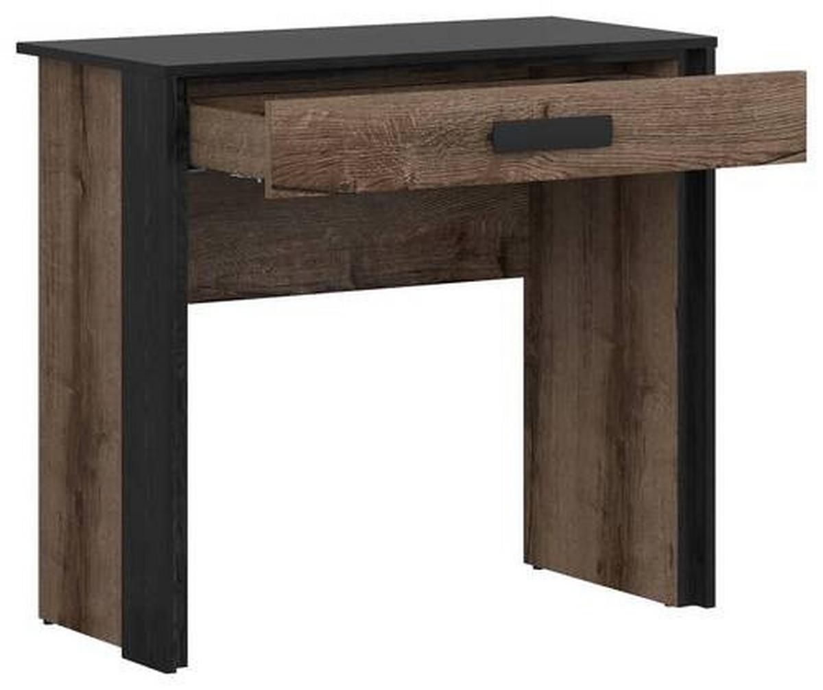 Konsolentisch Kassel Holz Dekor B: 41 Cm 1 Lade - Eichefarben/Schwarz, Design, Holzwerkstoff (85/41/77cm)