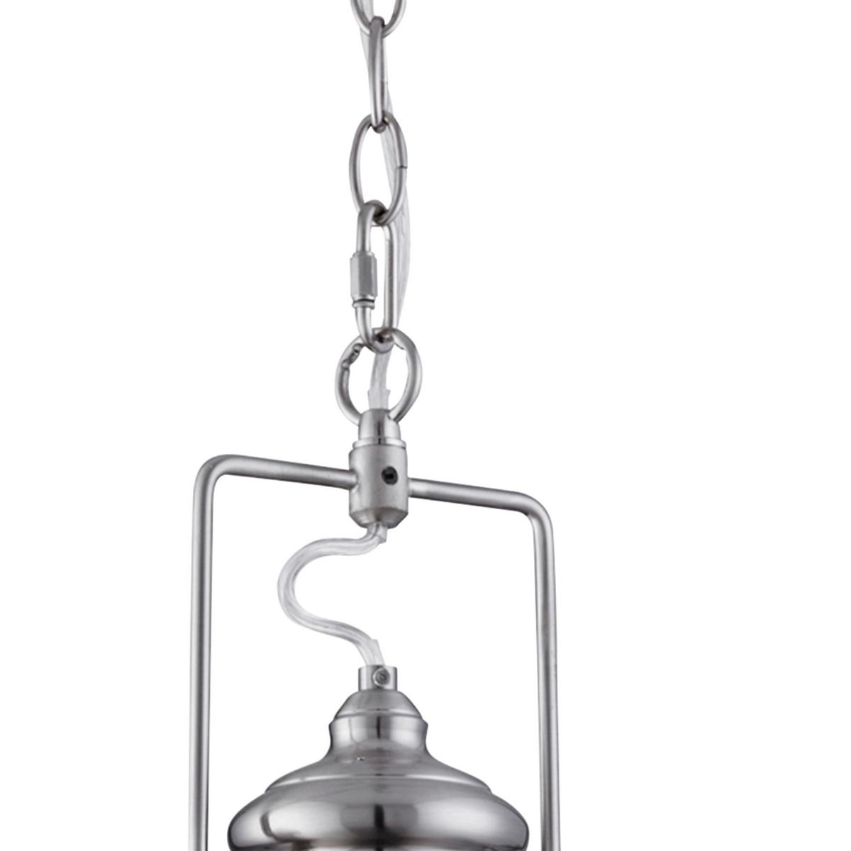 Pendelleuchte Louisiana H: 150 cm, 1-Flammig höhenverstellbar - Silberfarben, Design, Kunststoff/Metall (31/150cm)