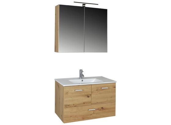 Badezimmer Bergamo - Eichefarben/Weiß, KONVENTIONELL, Keramik/Holzwerkstoff (80/200/46cm) Badezimmer Bergamo - Eichefarben/Weiß, KONVENTIONELL, Keramik/Holzwerkstoff (80/200/46cm)