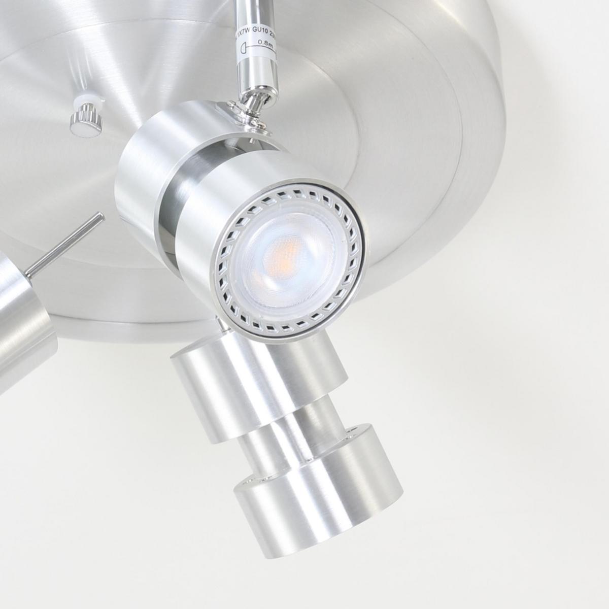 Deckenleuchte Natasja Led - Silberfarben, Trend, Metall (12/12/12cm)