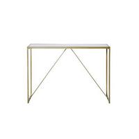 Konsolentisch Glam Console Goldfarben/Weiß B: 30 cm - Goldfarben/Weiß, KONVENTIONELL, Holzwerkstoff/Metall (111/30/76cm) - Livetastic