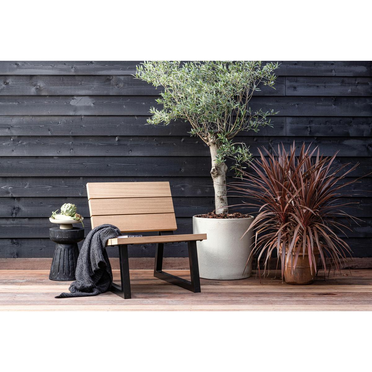 Hocker Borre Schwarz B: 28 cm - Schwarz, Design, Holz (28/40/28cm) - Livetastic