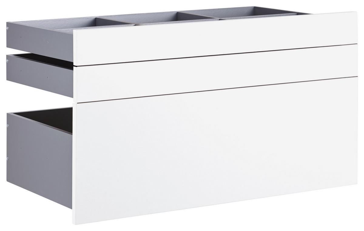 SADA ZÁSUVIEK UNIT - biela, Modern, kompozitné drevo (91/50,3/47cm) - Ondega