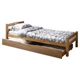 Bett Lupo 90x200 cm Buche Massiv - Buchefarben, Basics, Holz (90/200cm) - Carryhome