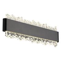 LED-Wandleuchte 4000k, 8w - Klar/Schwarz, Design, Kunststoff/Metall (120/8/4cm) - Globo