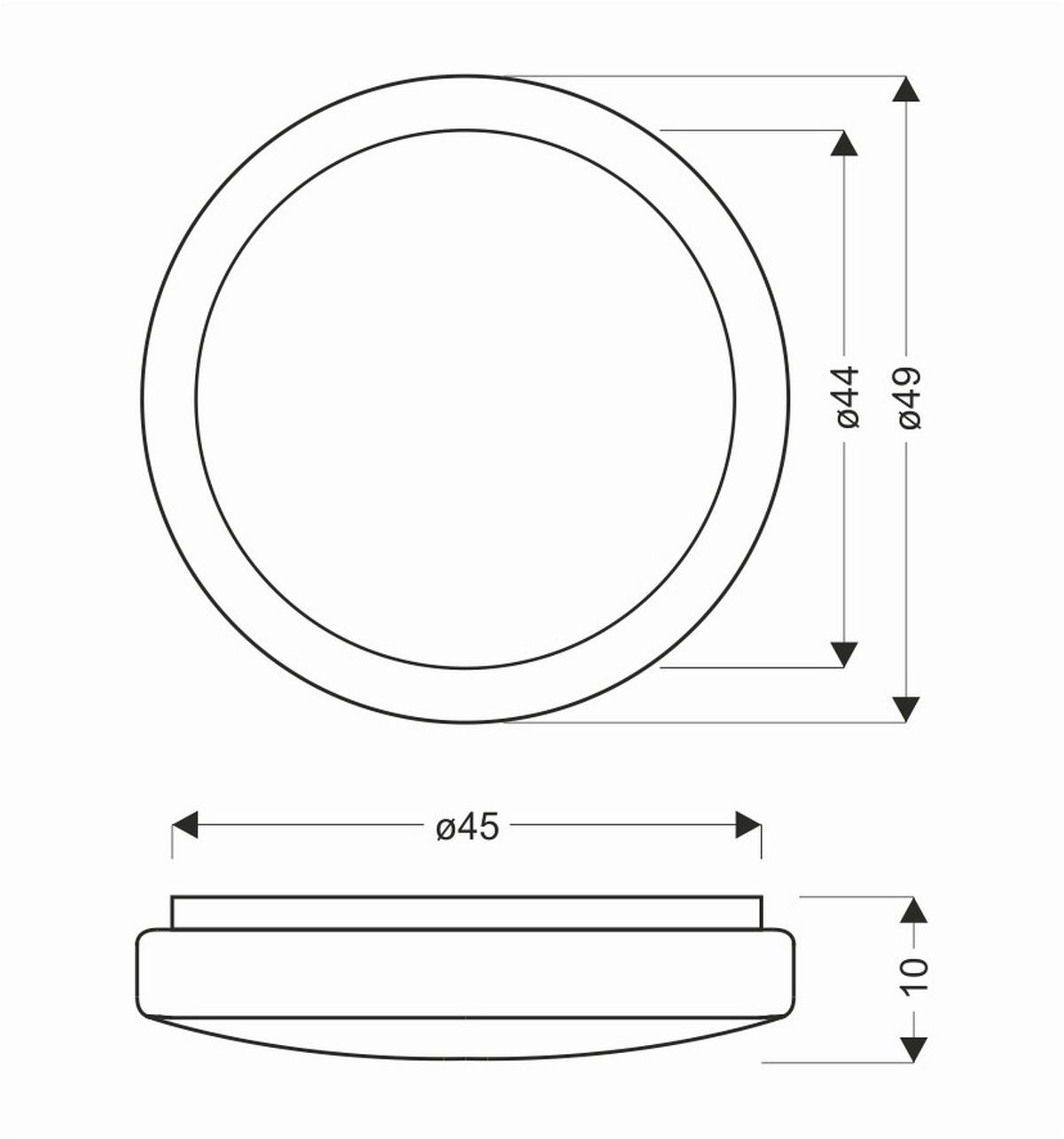 LED-Deckenleuchte 14-20376 Jasper - Weiß, KONVENTIONELL, Kunststoff/Metall (49/49/10cm)