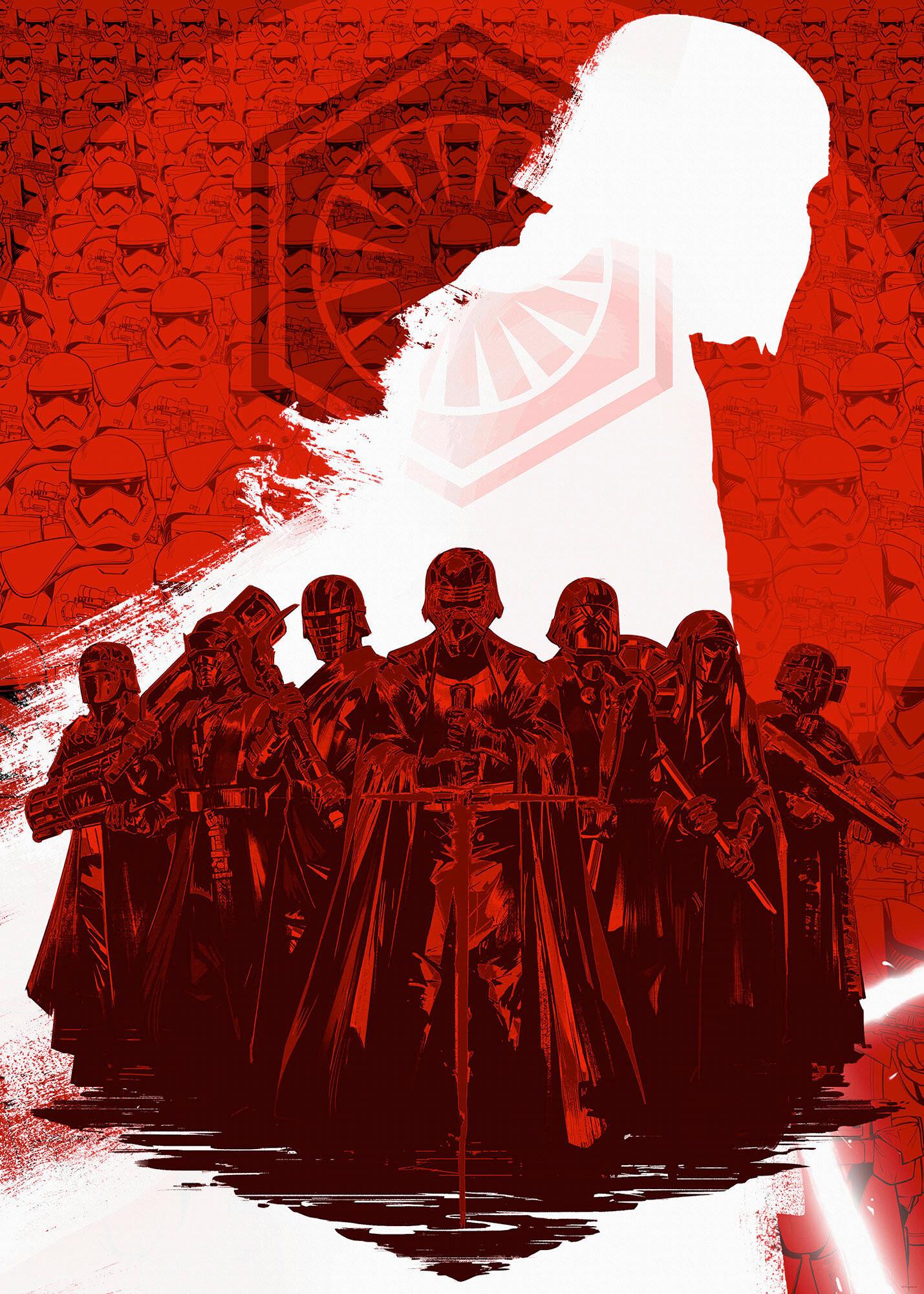 Fototapete Star Wars Supreme Leader - Rot/Weiß, Trend, Textil (200/280cm)