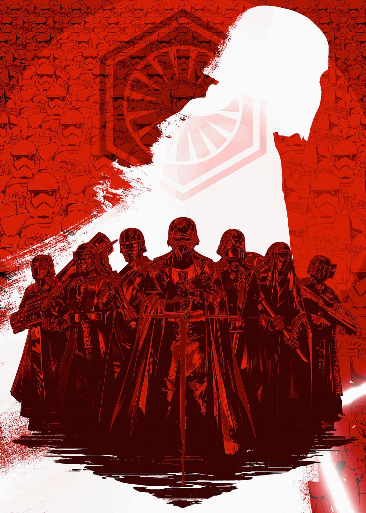 Fototapete Star Wars Supreme Leader - Rot/Weiß, Trend, Textil (200/280cm)