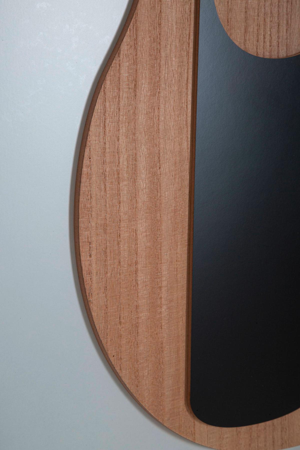 Wanddeko Astry B Naturfarbe/schwarz/weiß B:60cm - Schwarz/Naturfarben, Basics, Holzwerkstoff (60/80/2cm)