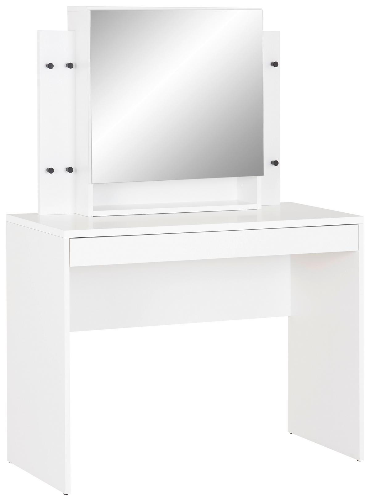 Schminktisch Sandy Weiß B: 100 cm mit Lade - Weiß, MODERN, Holzwerkstoff (100/76/45cm)