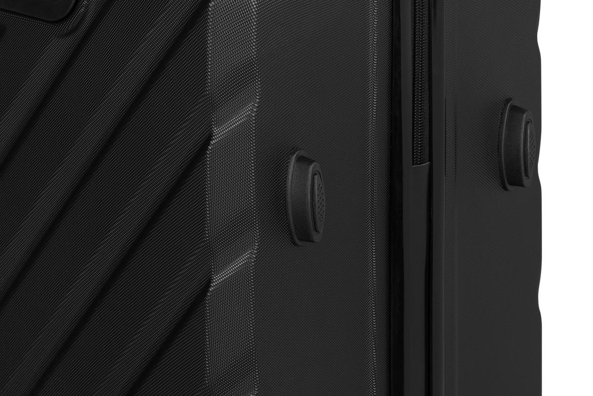 Reisekofferset Bruce - Schwarz, KONVENTIONELL, Kunststoff/Textil - Ondega