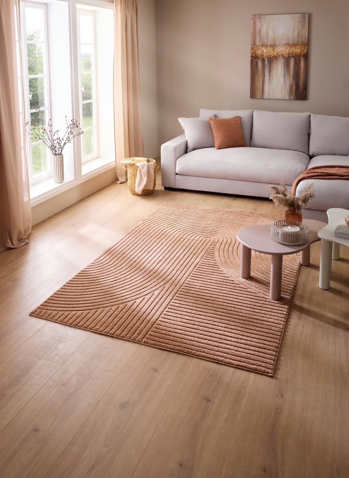 Webteppich Elio 3 Creme ca. 160x230cm - terracotta, Konvenční, textil (200/290cm) - Mömax
