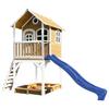 Spielhaus Sarah Blau/braun/weiß B: 370 Cm - Blau/Braun, KONVENTIONELL, Holz/Kunststoff (370/291/191cm) - Ambia Garden