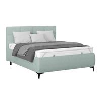 Polsterbett Zeni 140 - Türkis/Schwarz, KONVENTIONELL, Holz/Textil (140/200cm)