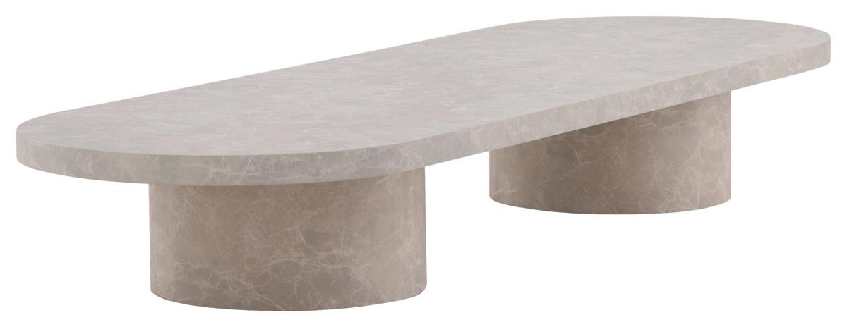 Couchtisch Narvik - Beige, Design, Holz (190/60/25cm) - Livetastic