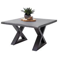 Couchtisch Holz Mit Massiver Tischplatte Cartagena, Akazie - Anthrazit/Grau, MODERN, Holz/Metall (75/45/75cm)