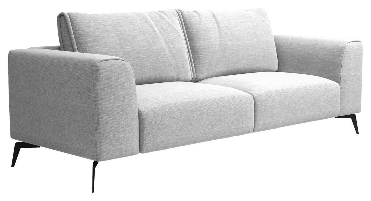 Trojmiestna pohovka SEUL, svetlosivá - čierna/svetlosivá, Design, kov/drevo (246/87/88cm) - MID.YOU