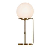TISCHLEUCHTE EU8092AB - Messingfarben/Weiß, Design, Glas/Metall (20/50cm)