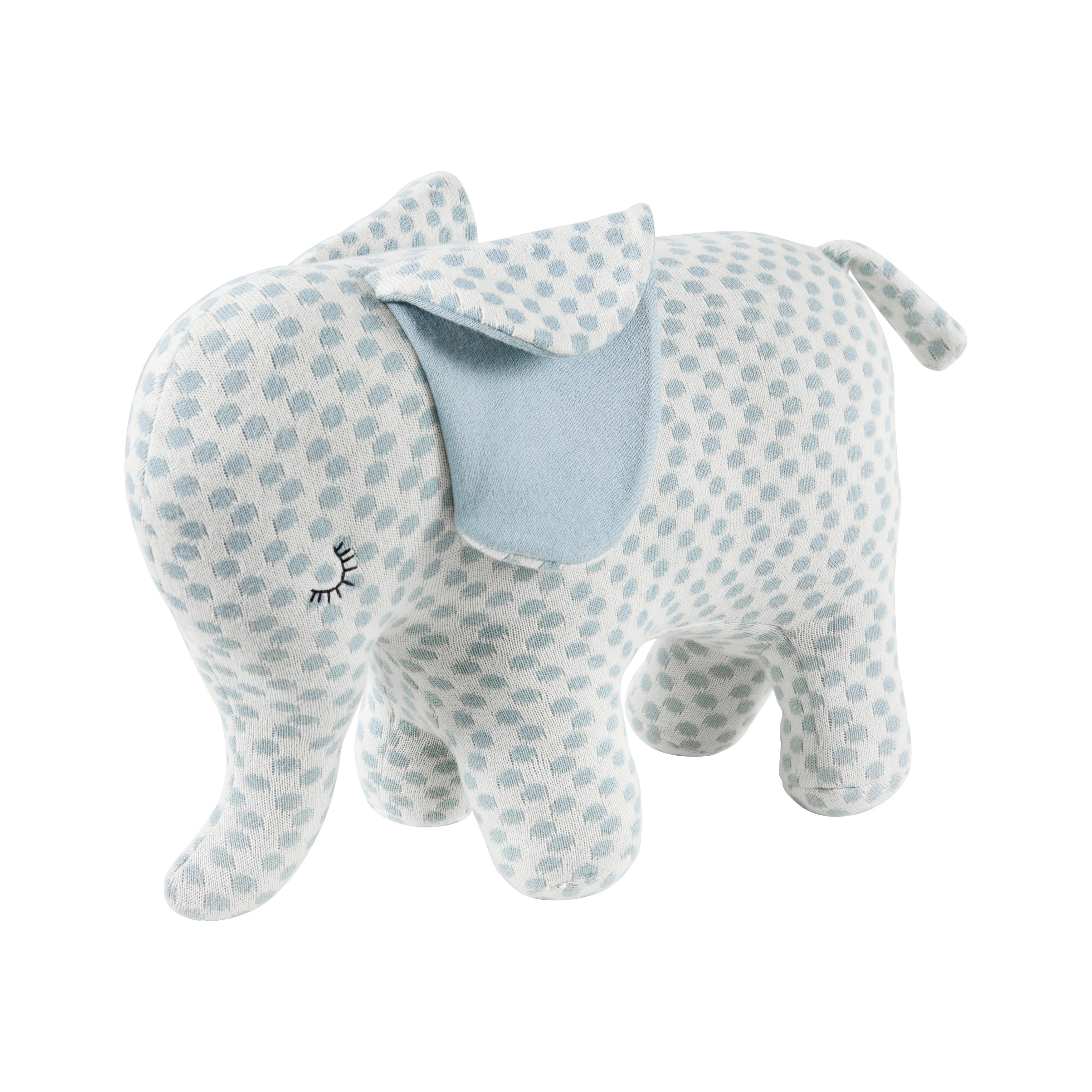 Zvířatko z bavlny ELLY modrá/bílá - bílá/modrá, Moderní, textil (39/30cm) - Bessagi Kids