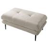 Hocker Ankona Creme/Schwarz, 80 cm - Creme/Schwarz, Design, Textil (80/48/80cm) - MID.YOU