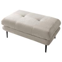 Hocker Ankona Creme/Schwarz, 80 cm - Creme/Schwarz, Design, Textil (80/48/80cm) - MID.YOU