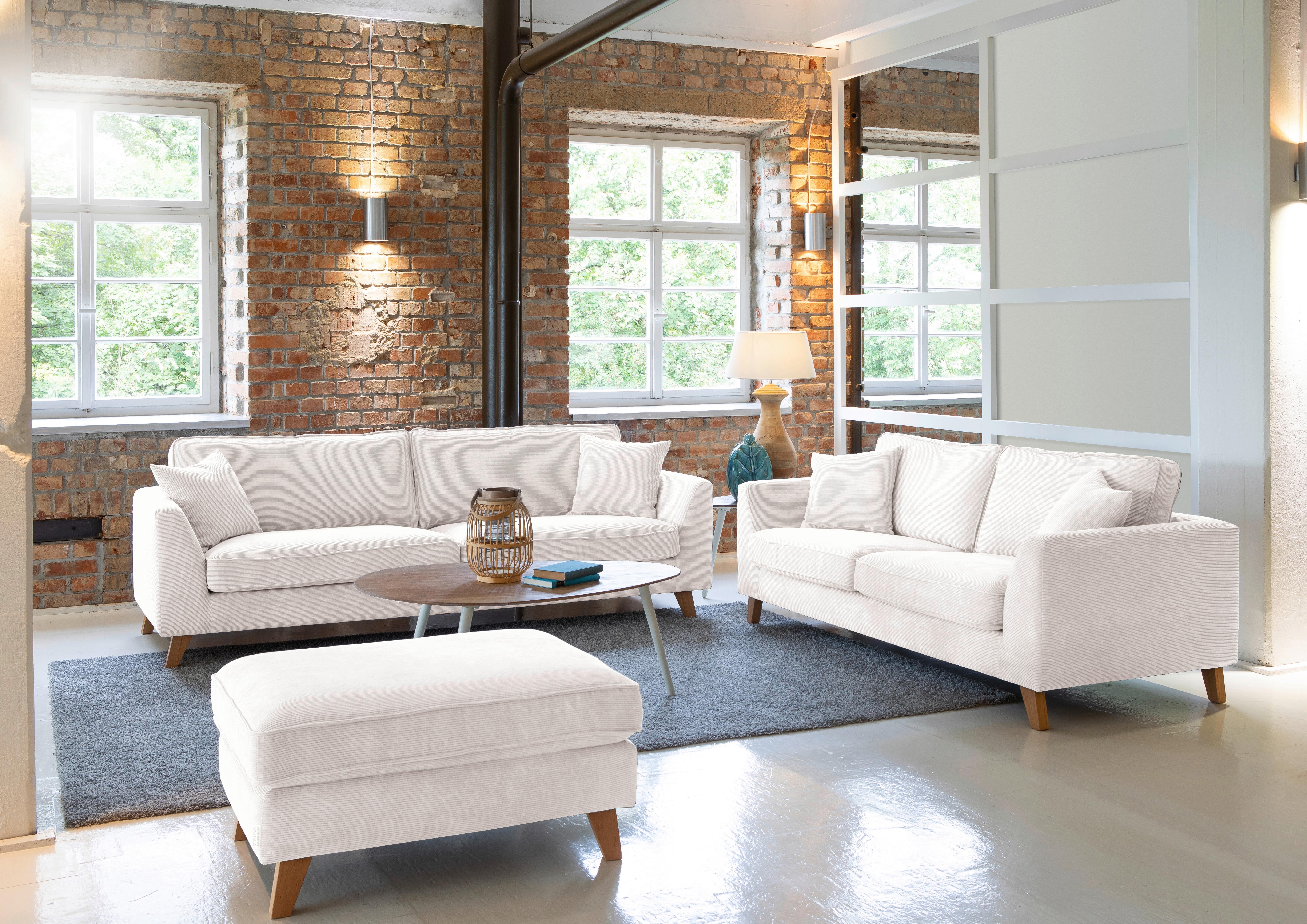 Bigsofa Rimini, Naturfarben B: 240 Cm - Buchefarben/Naturfarben, Design, Textil (240/63/90cm) - MID.YOU