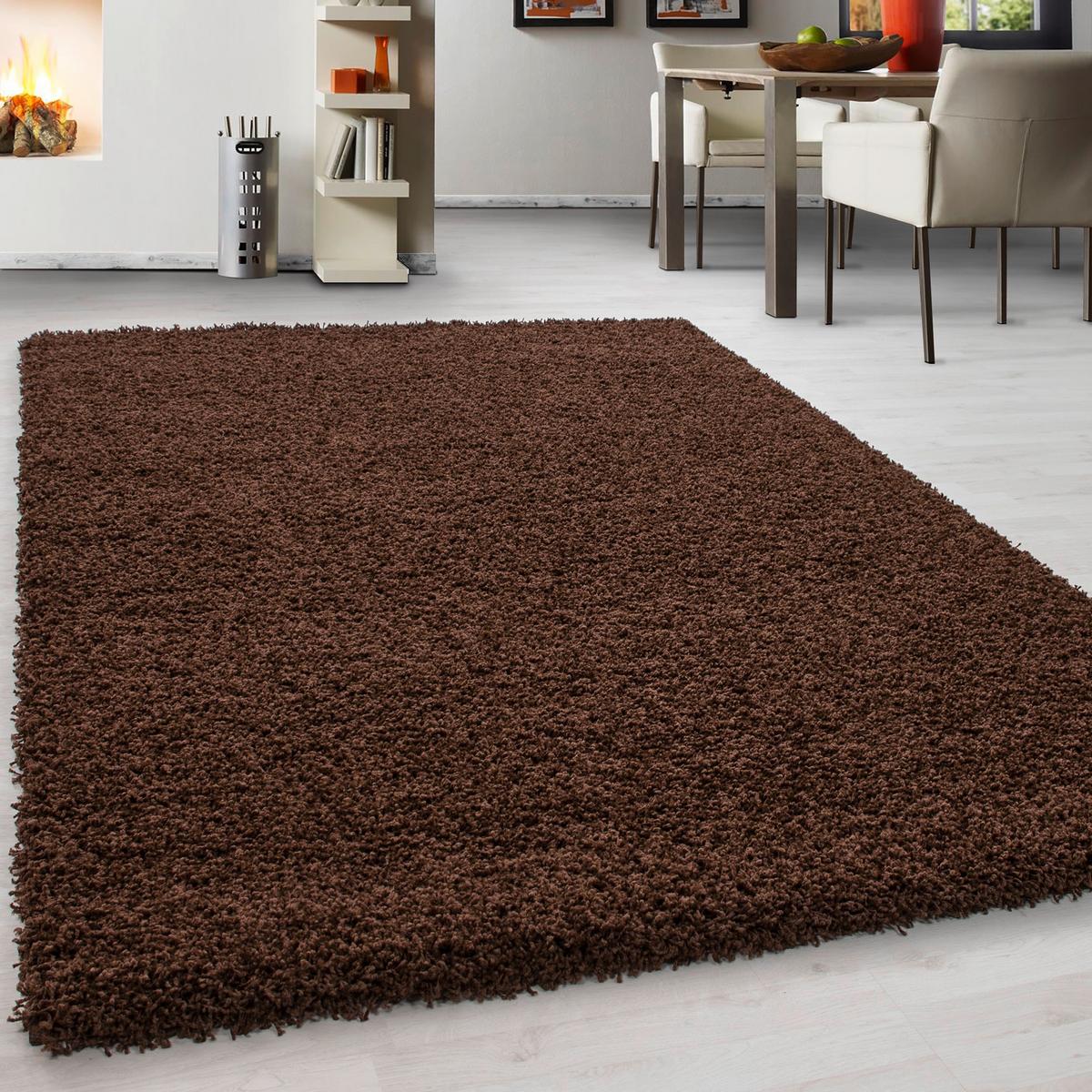 Hochflor Teppich Braun Life 80x150 Cm - Braun, KONVENTIONELL, Textil (80/150cm) - Novel