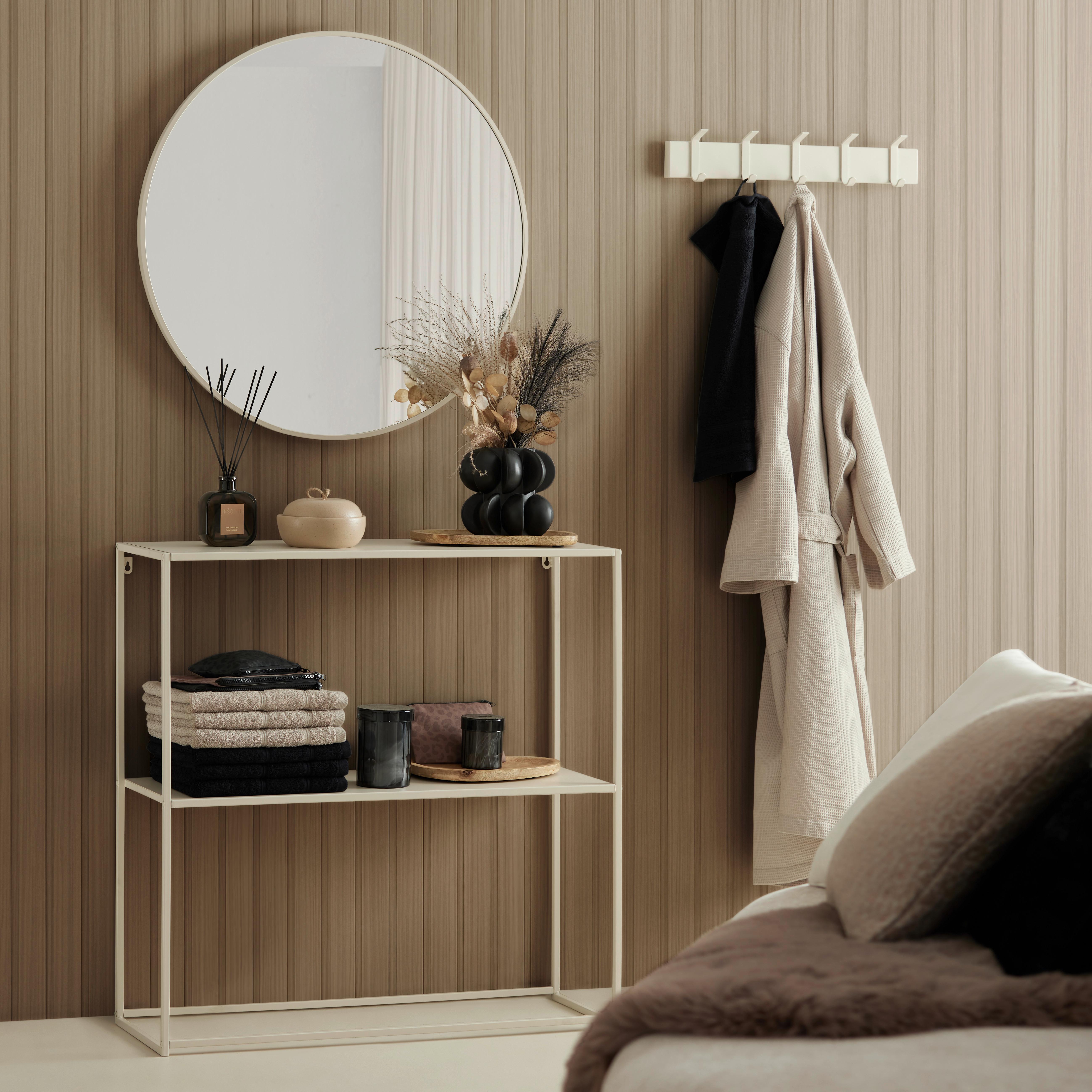 Zrcadlo BRITT písková 70cm - pískové barvy, Moderní, kov/sklo (70cm) - Mömax