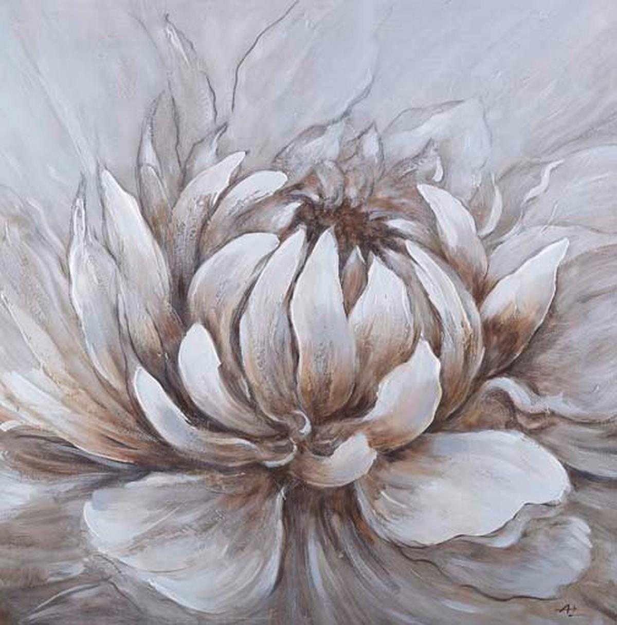 Olajfestmény 90/90cm - többszínű, Basics, textil (90/90cm)