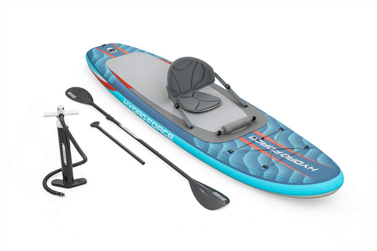 Stand-Up Paddle Board David - Blau/Grau, KONVENTIONELL, Kunststoff/Metall (305/84/15cm) - Bestway