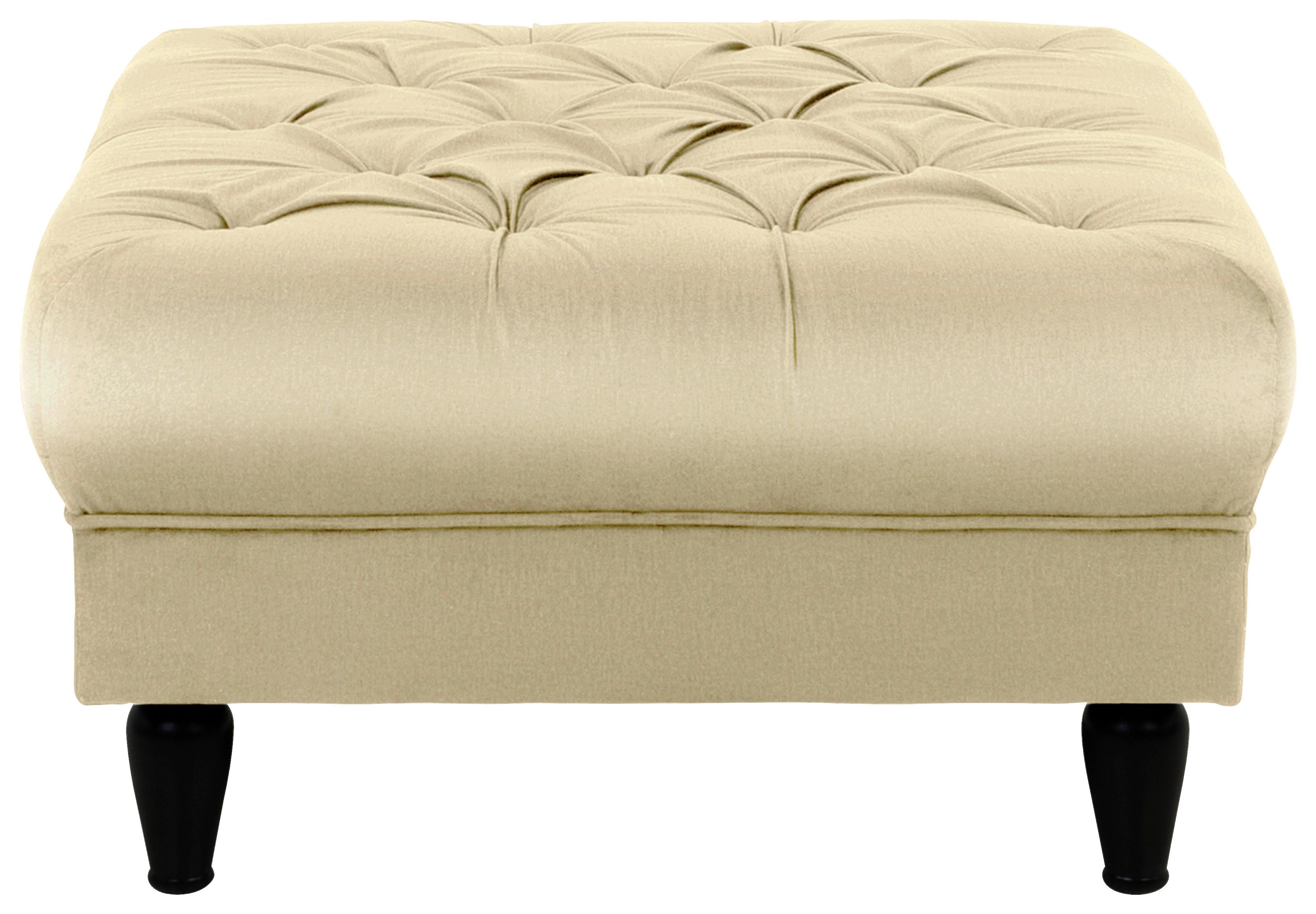 Hocker Cupido - Beige/Schwarz, Design, Textil (82/44/82cm) - MID.YOU