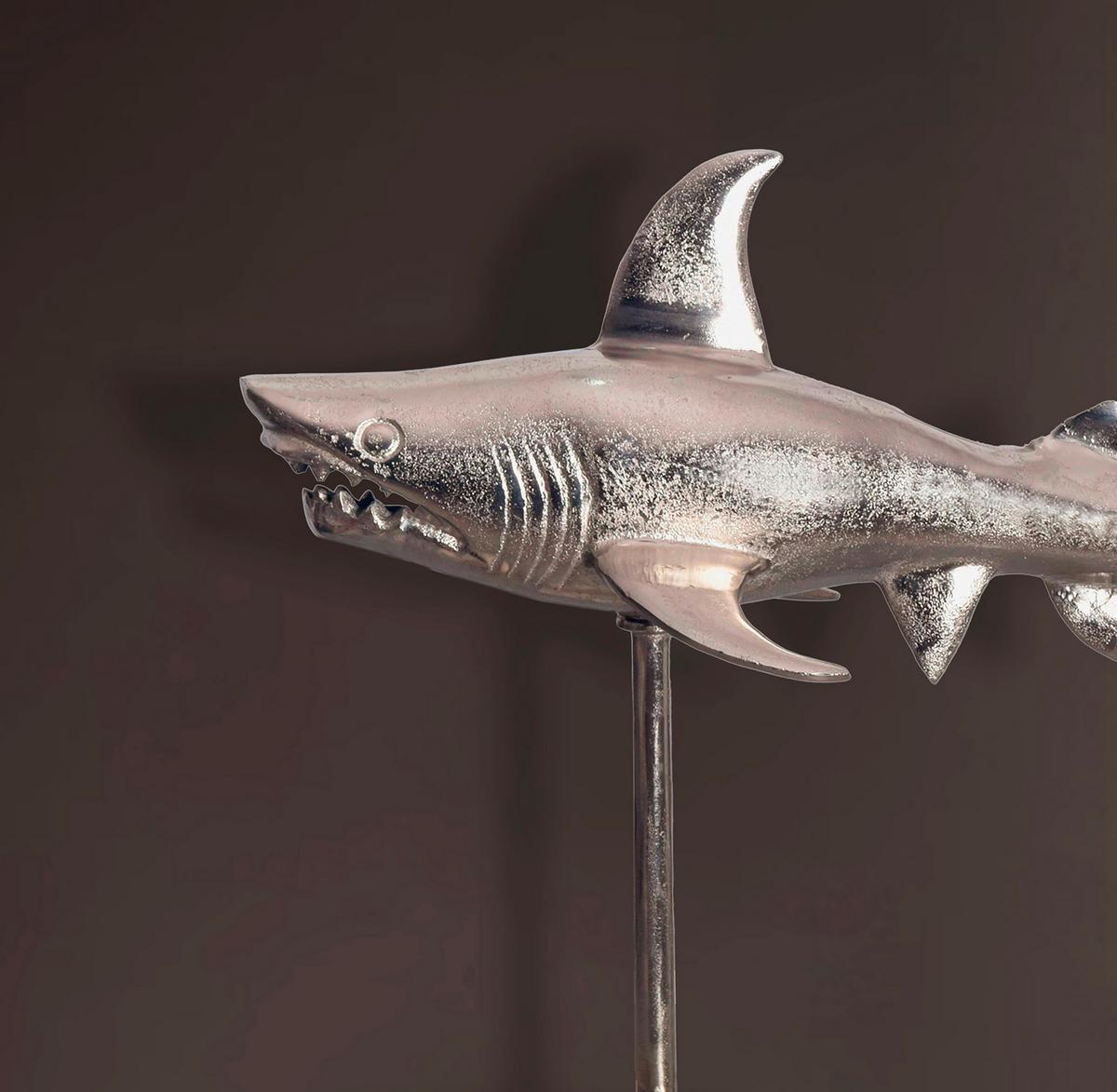Dekotier Silberfarben B: 70 cm - Silberfarben, Design, Metall (70/49/27cm) - Livetastic