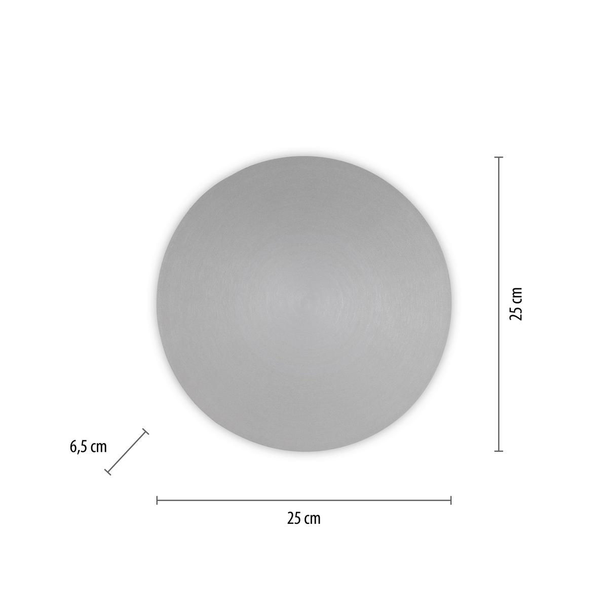 Akku-Wandleuchte Puntua Grau D: 25 cm - Grau, Design, Kunststoff/Metall (25/6,5cm) - Paul Neuhaus