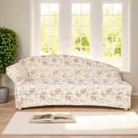 3-Sitzer Loretta, Armlehne links, ca. 193x83x85 cm - Hellbraun/Perlmutt, Basics, Holz/Textil (193/83/85cm)