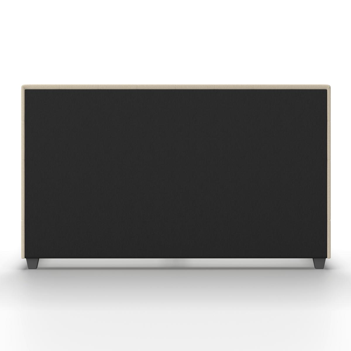 Manželská postel FREDERICO, 180x200, béžová - černá/krémová, Moderní, kompozitní dřevo/textil (180/200cm) - Bessagi Home