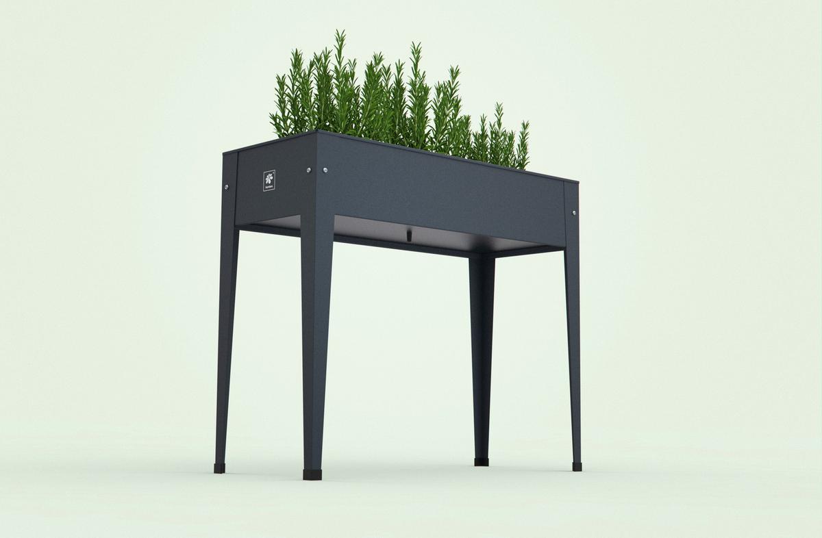 Hochbeet Stahl Urban 40x84x100 cm Anthrazit - Anthrazit, Basics, Metall (40/84/100cm)
