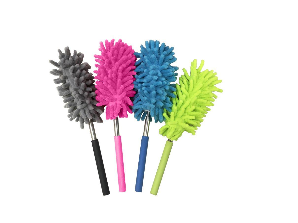 Staubwedel Duster Mit Teleskopstiel, L: 26 cm - Blau/Pink, Kunststoff/Textil (5/76cm) - Homezone